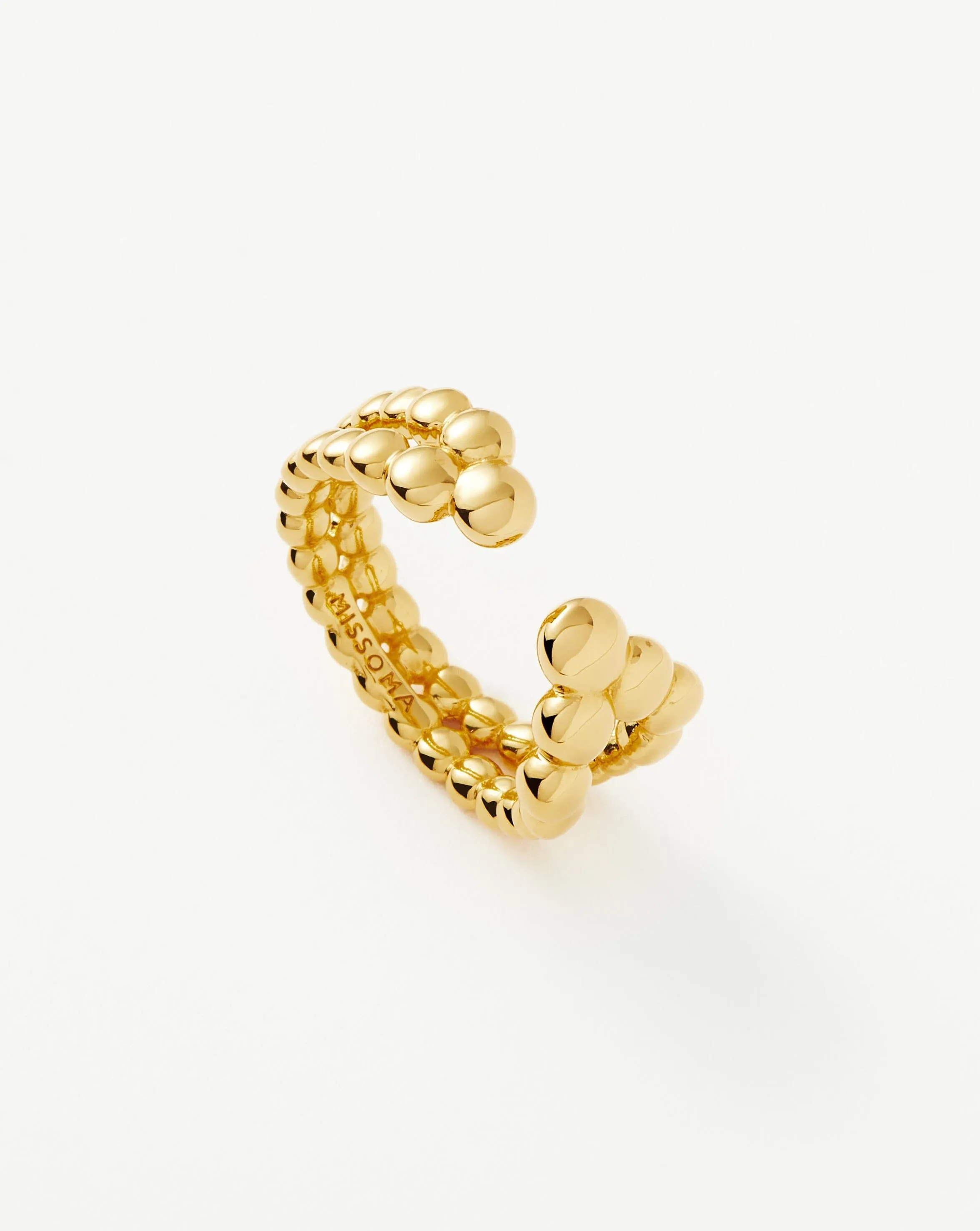 Beaded Open Ring | 18ct Gold Vermeil