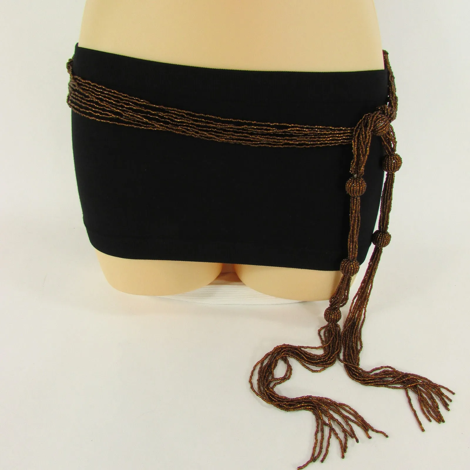 Beaded Wrap Around Tie Belt