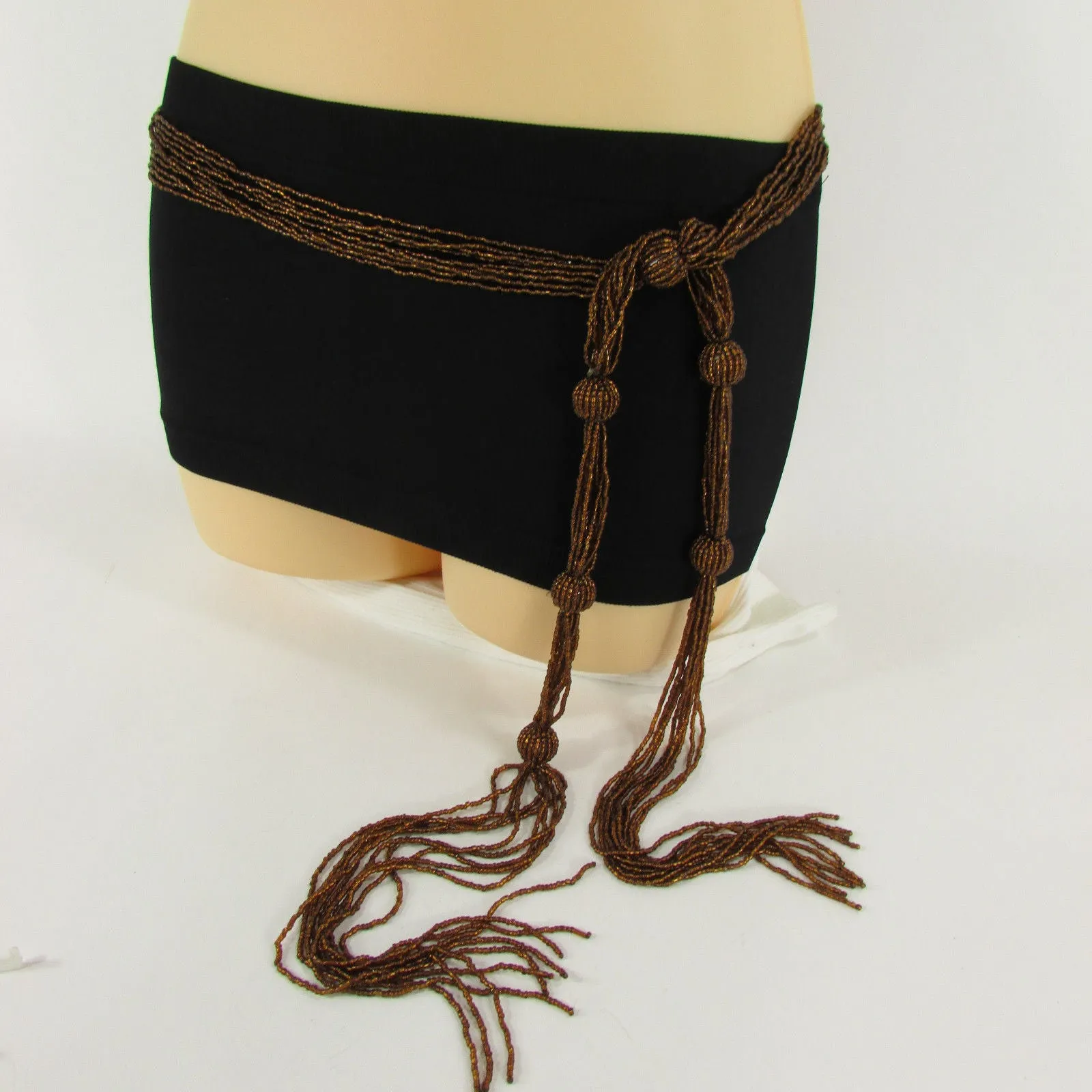 Beaded Wrap Around Tie Belt