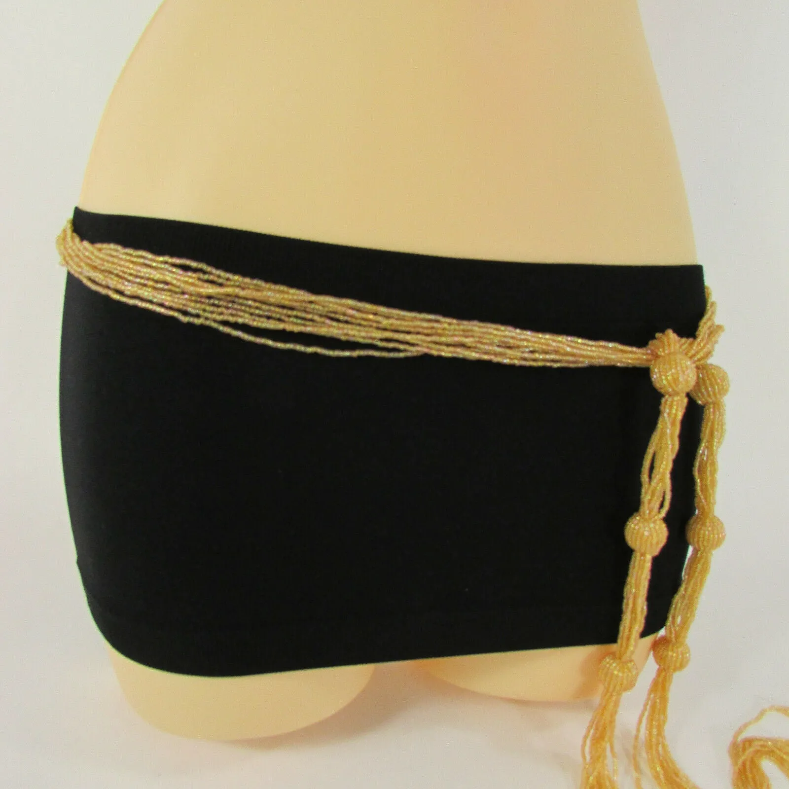 Beaded Wrap Around Tie Belt