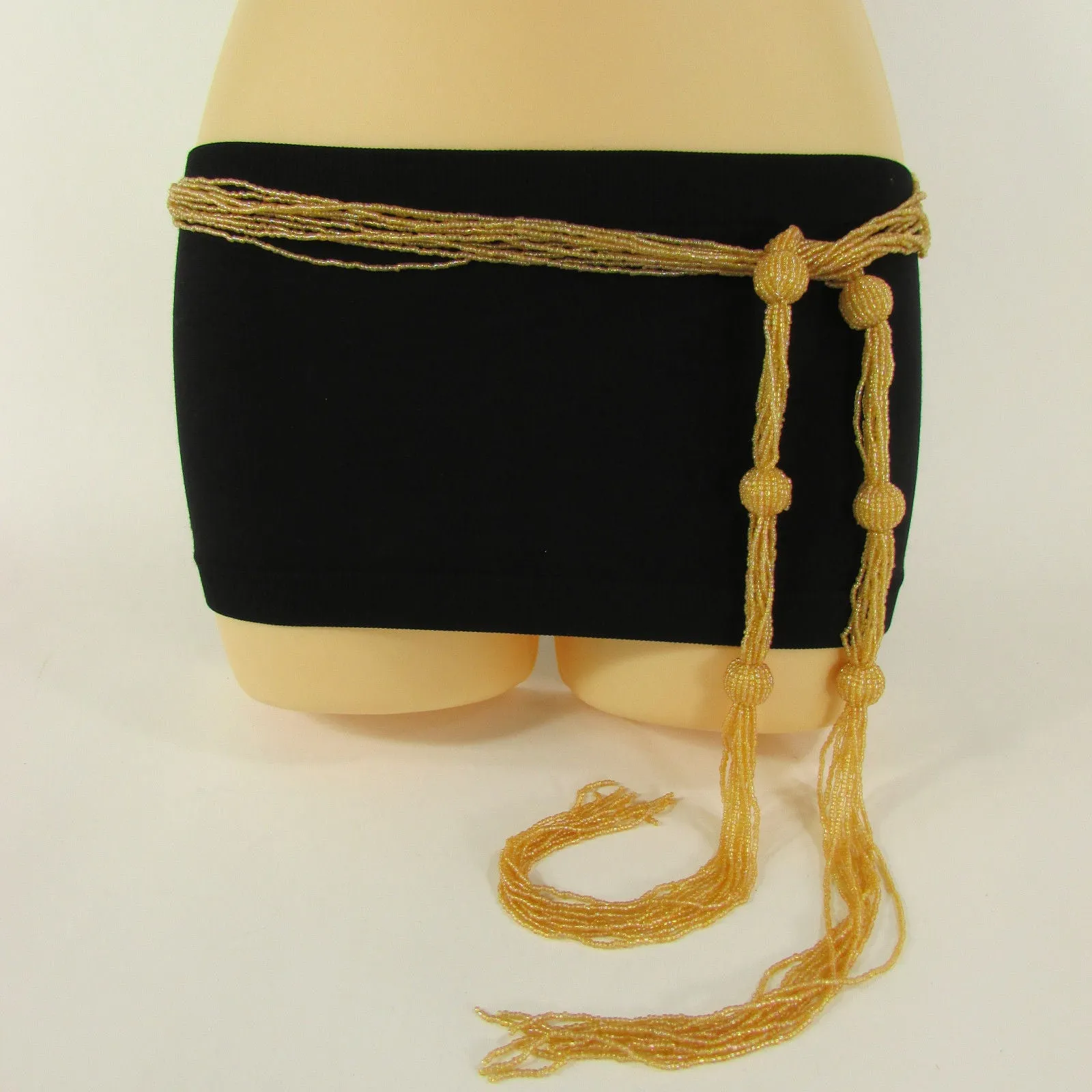 Beaded Wrap Around Tie Belt