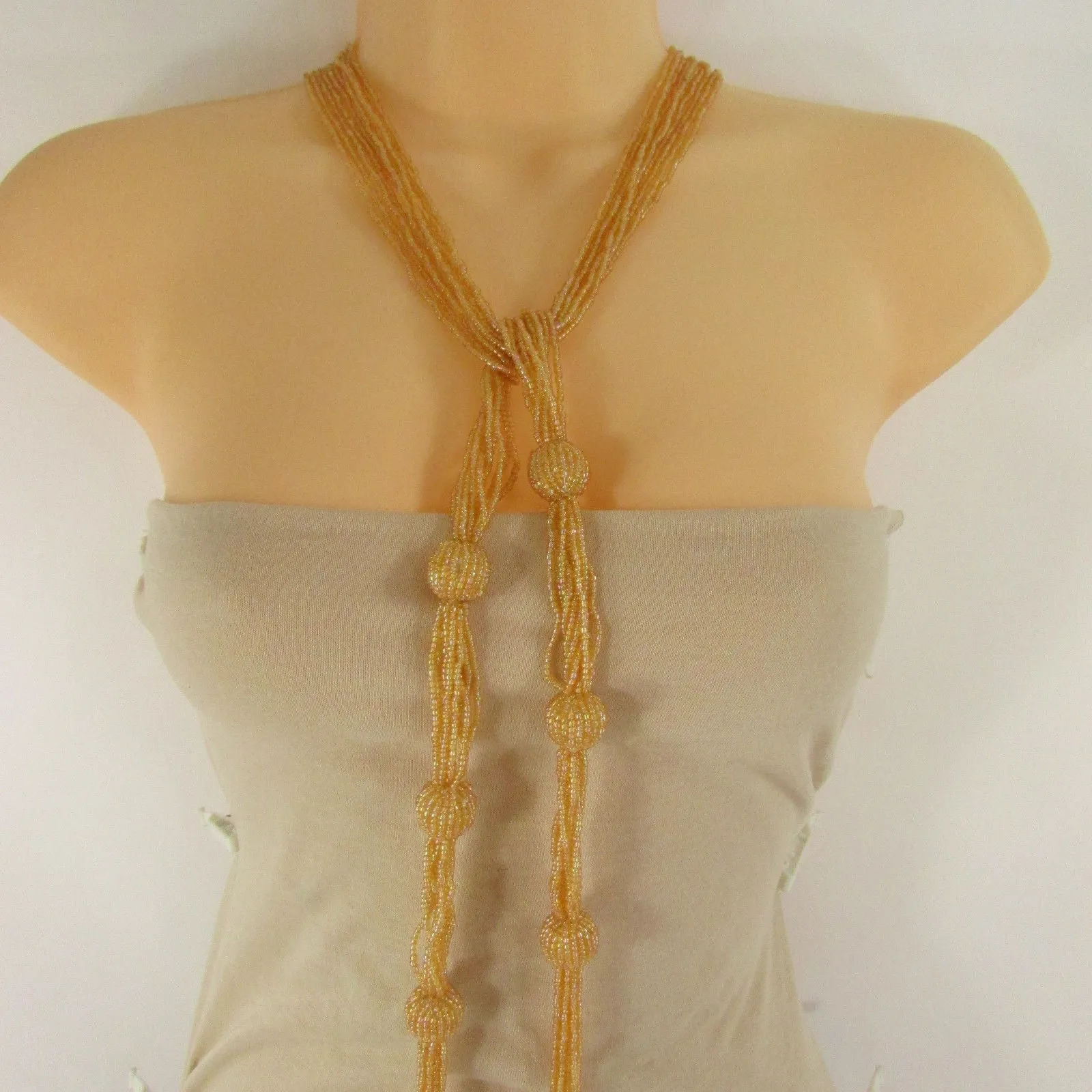 Beaded Wrap Around Tie Belt