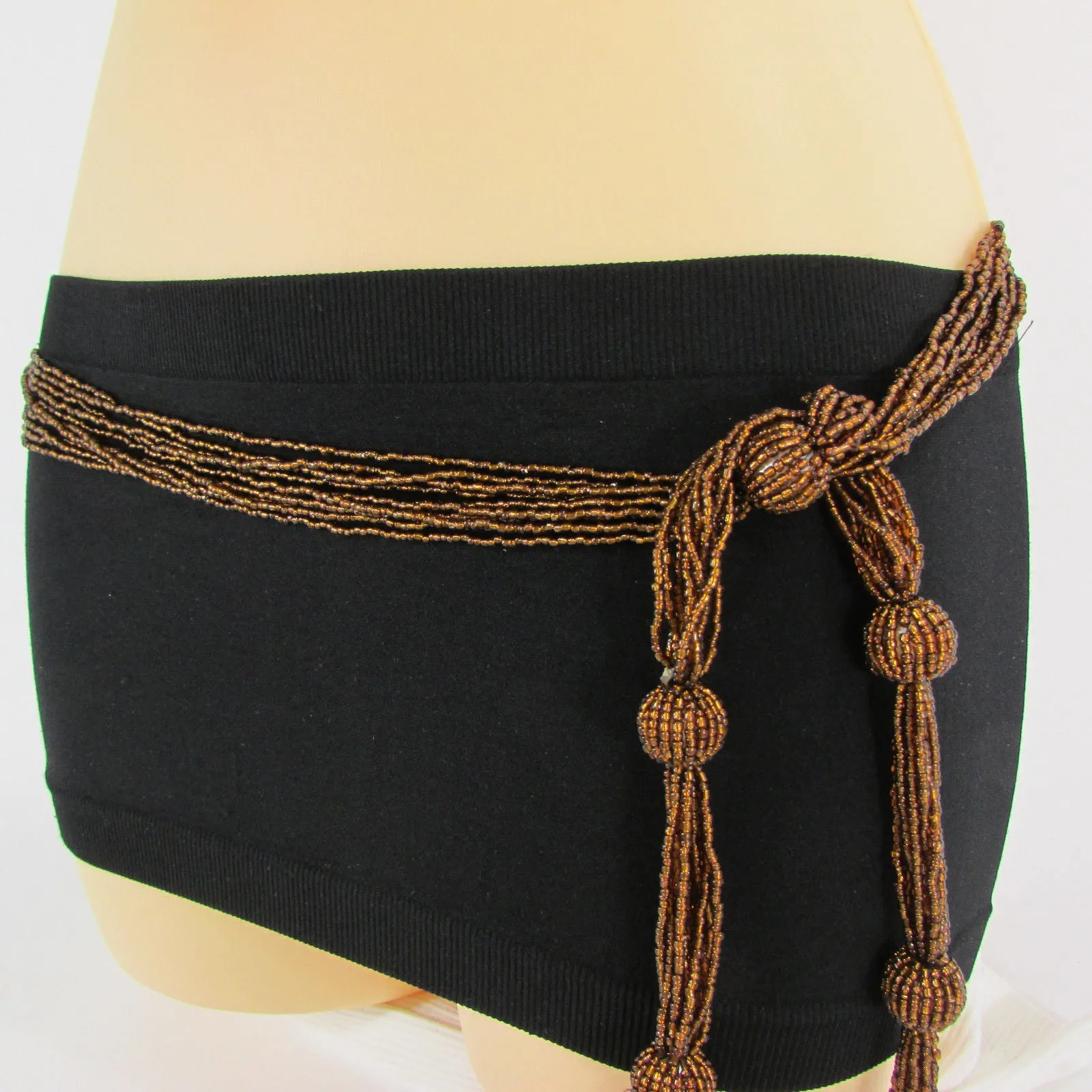 Beaded Wrap Around Tie Belt