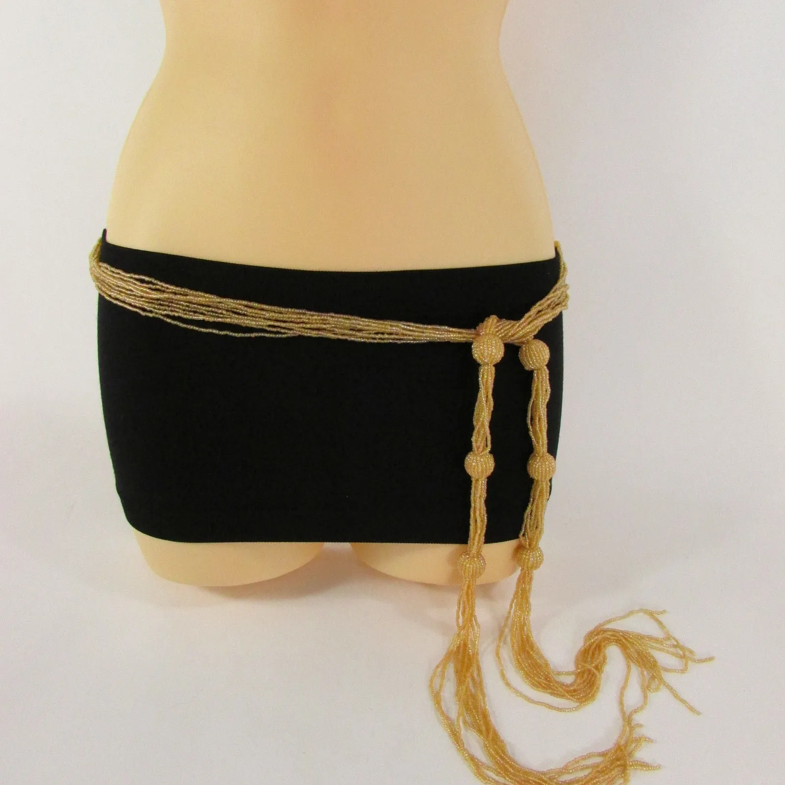 Beaded Wrap Around Tie Belt