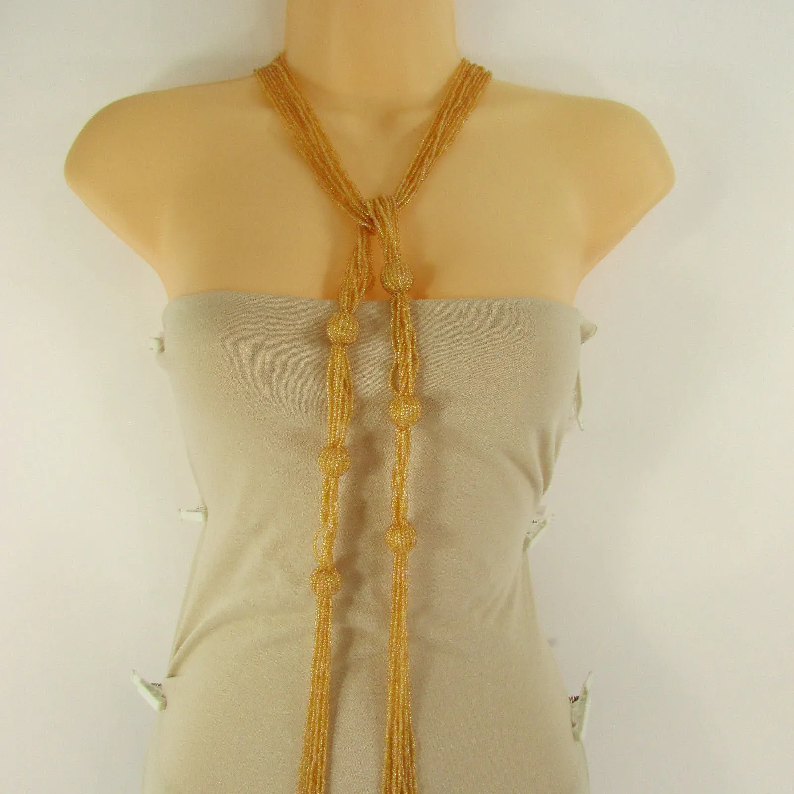 Beaded Wrap Around Tie Belt