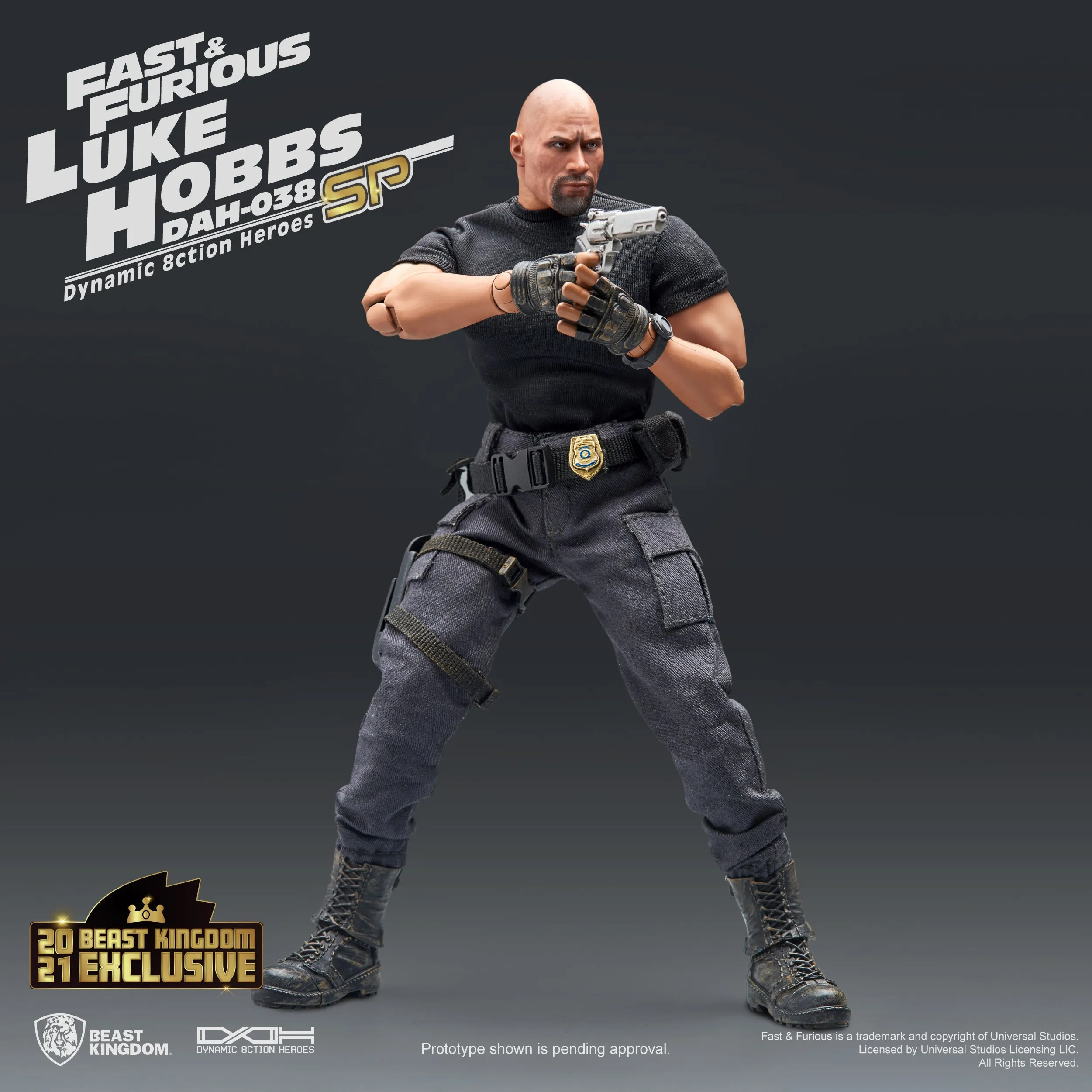 Beast Kingdom DAH-038SP The Fast and the Furious: Luke Hobbs (Limited Edition) Dynamic 8ction Heroes Action Figure