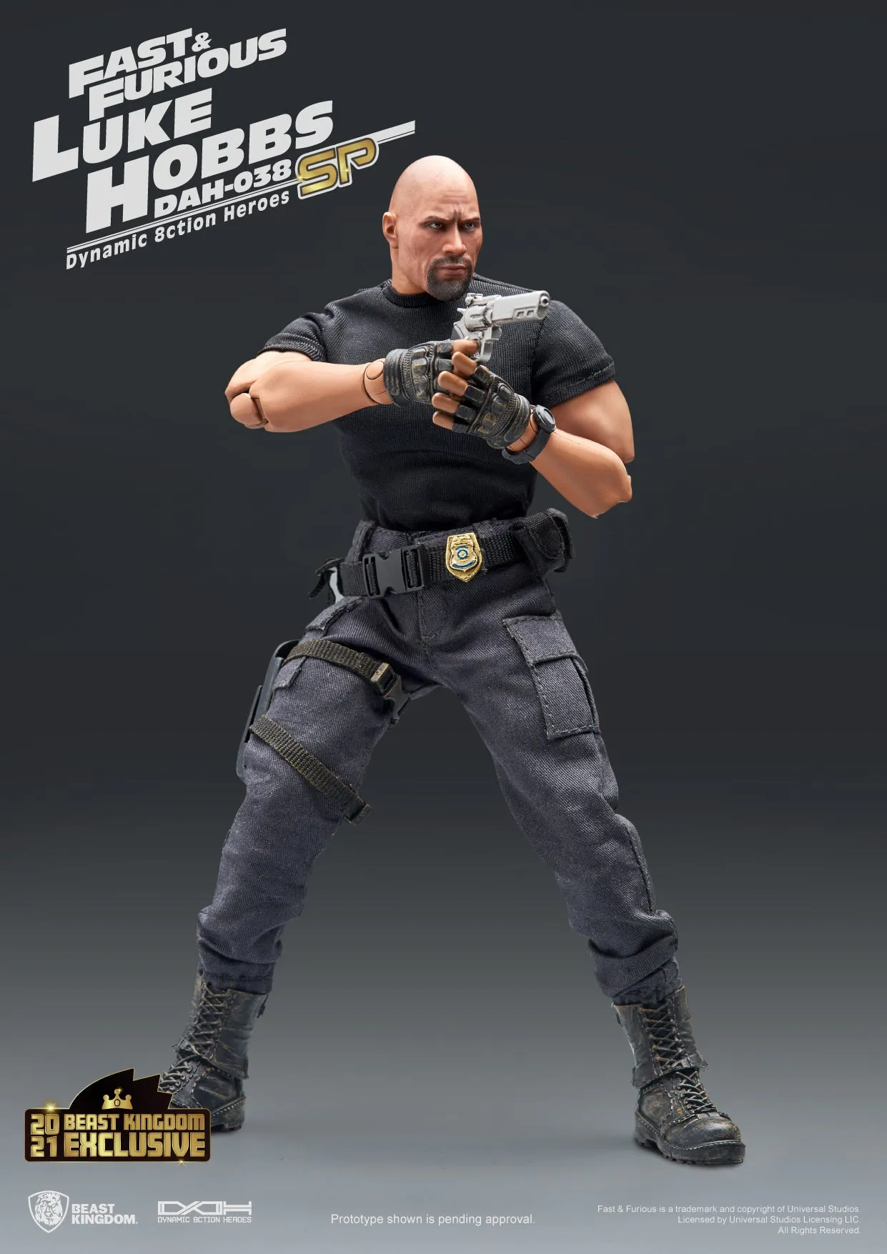 Beast Kingdom DAH-038SP The Fast and the Furious: Luke Hobbs (Limited Edition) Dynamic 8ction Heroes Action Figure