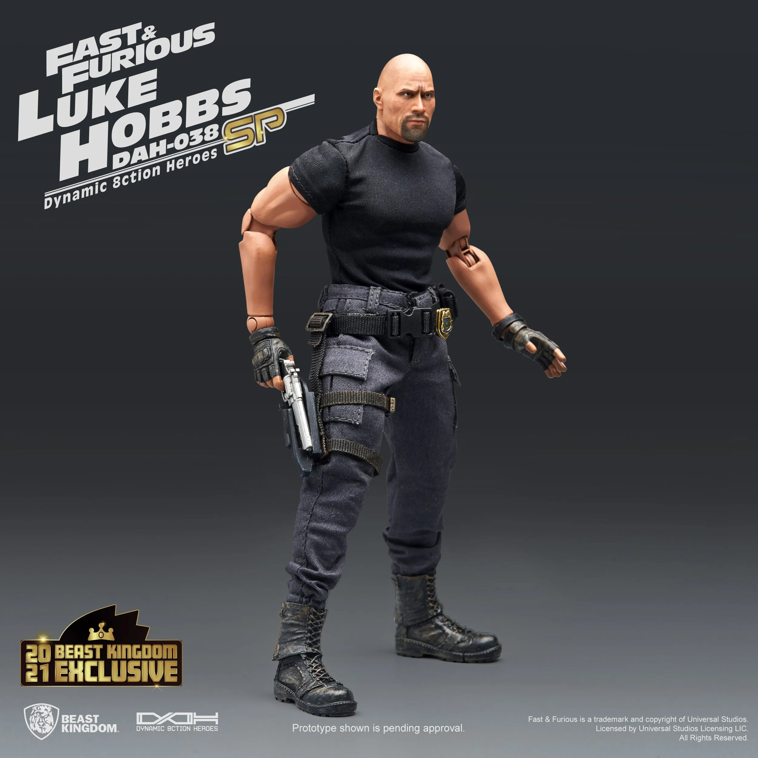 Beast Kingdom DAH-038SP The Fast and the Furious: Luke Hobbs (Limited Edition) Dynamic 8ction Heroes Action Figure