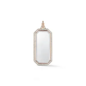 Bell Diamond & Rock Crystal Rectangular Tablet Charm