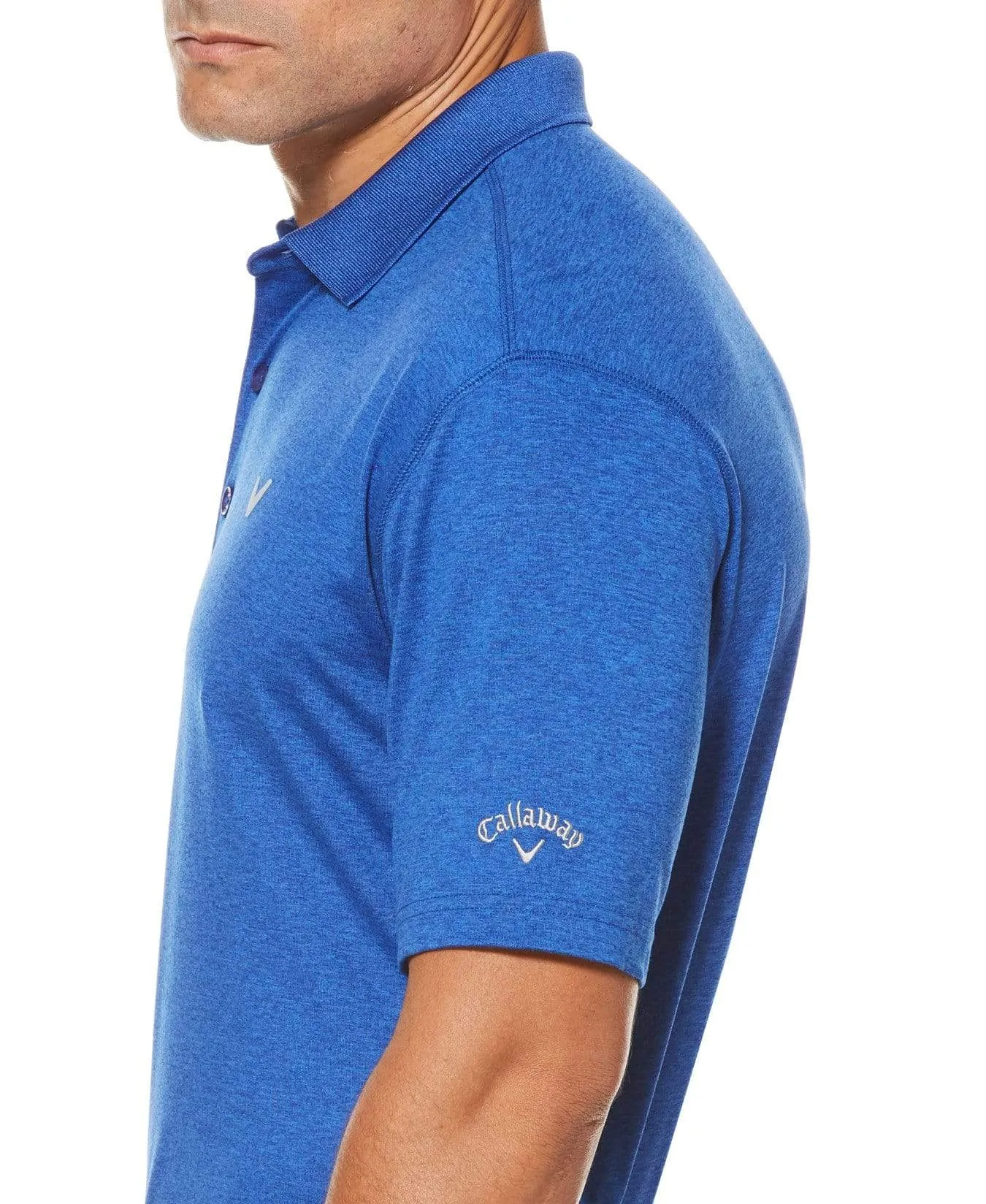 Big & Tall Cooling Heathered Polo With Chevron