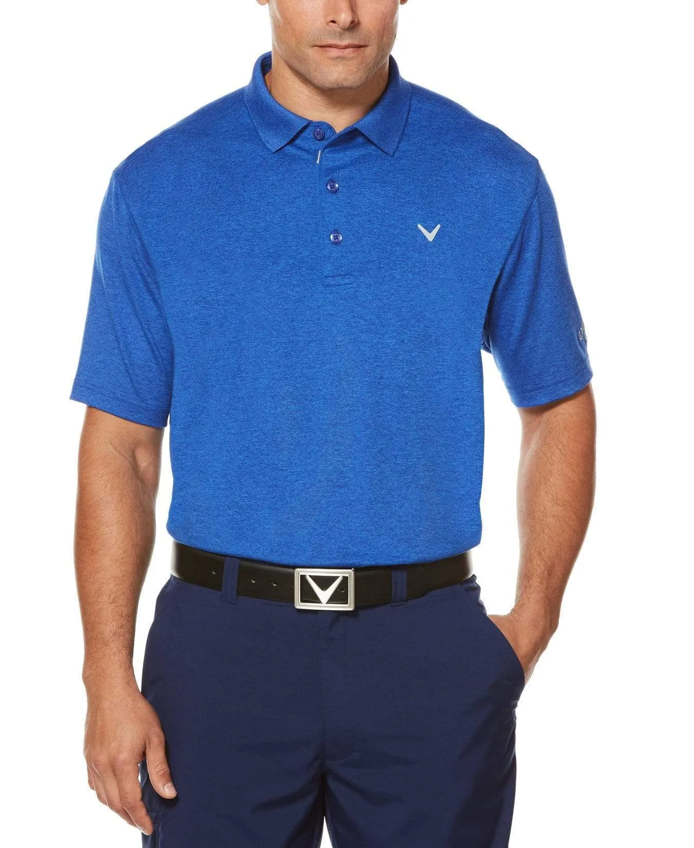 Big & Tall Cooling Heathered Polo With Chevron