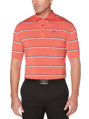 Big & Tall Cooling Roadmap Stripe Polo With Chevron