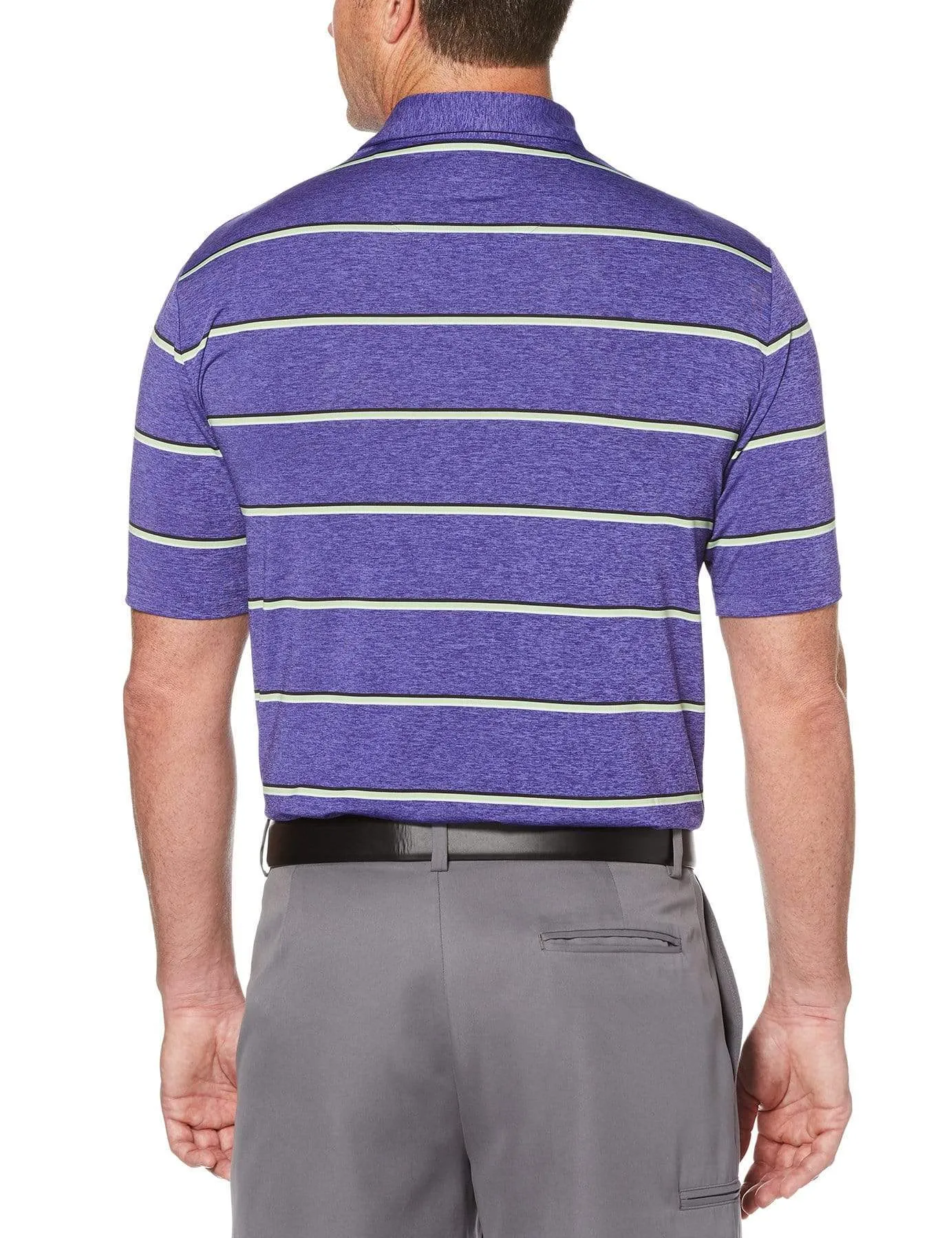 Big & Tall Cooling Roadmap Stripe Polo With Chevron