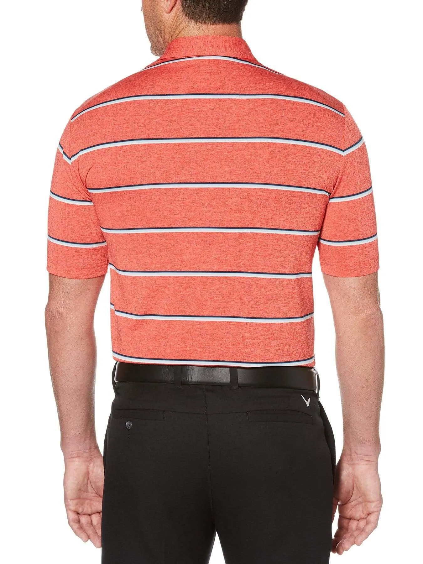 Big & Tall Cooling Roadmap Stripe Polo With Chevron