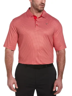 Big & Tall Printed Gingham Swing Tech Polo