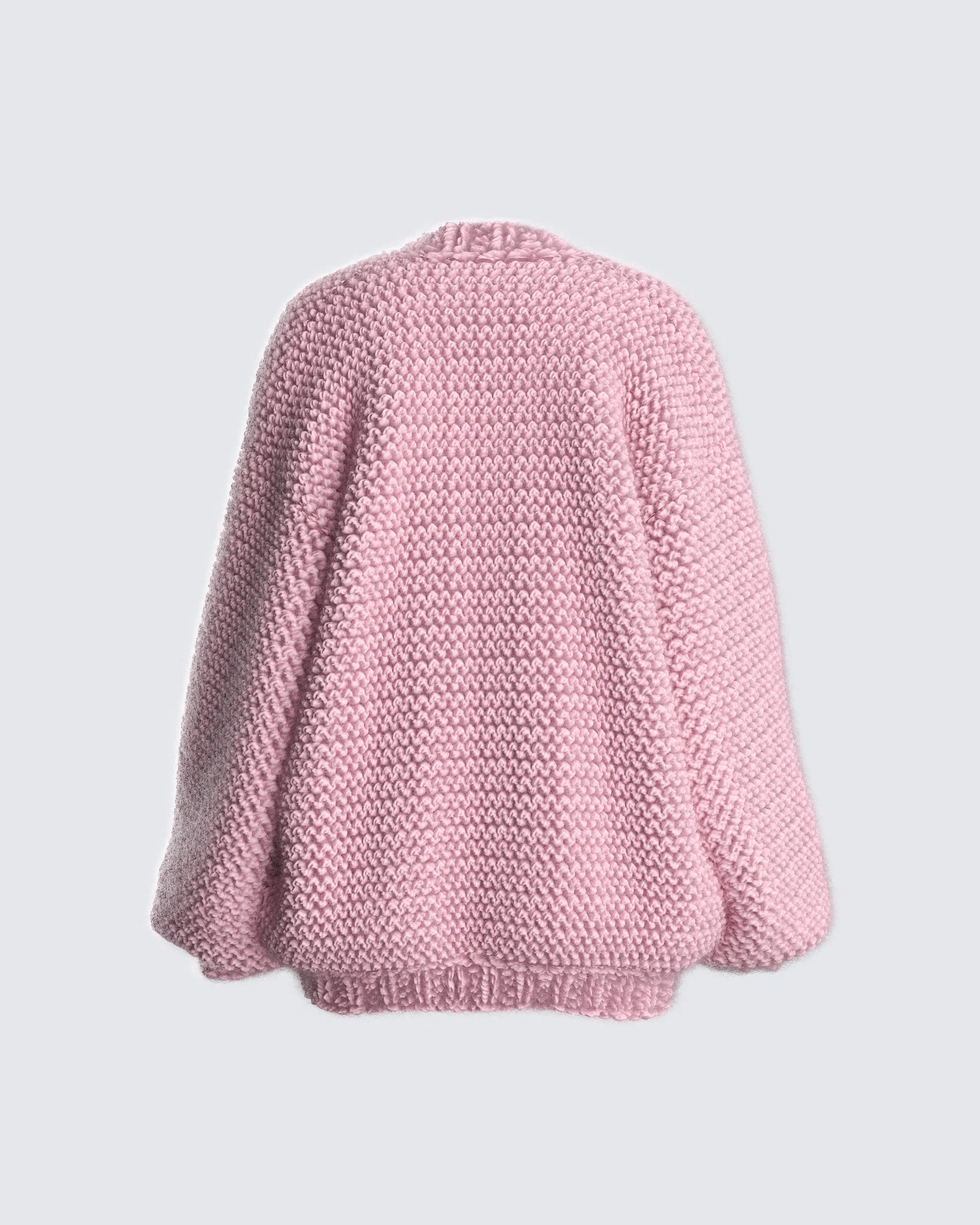 Blaise Pink Chunky Hand Knit Cardigan