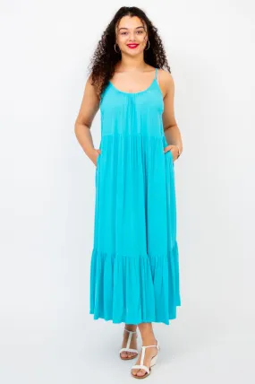 Boha Dress, Turquoise