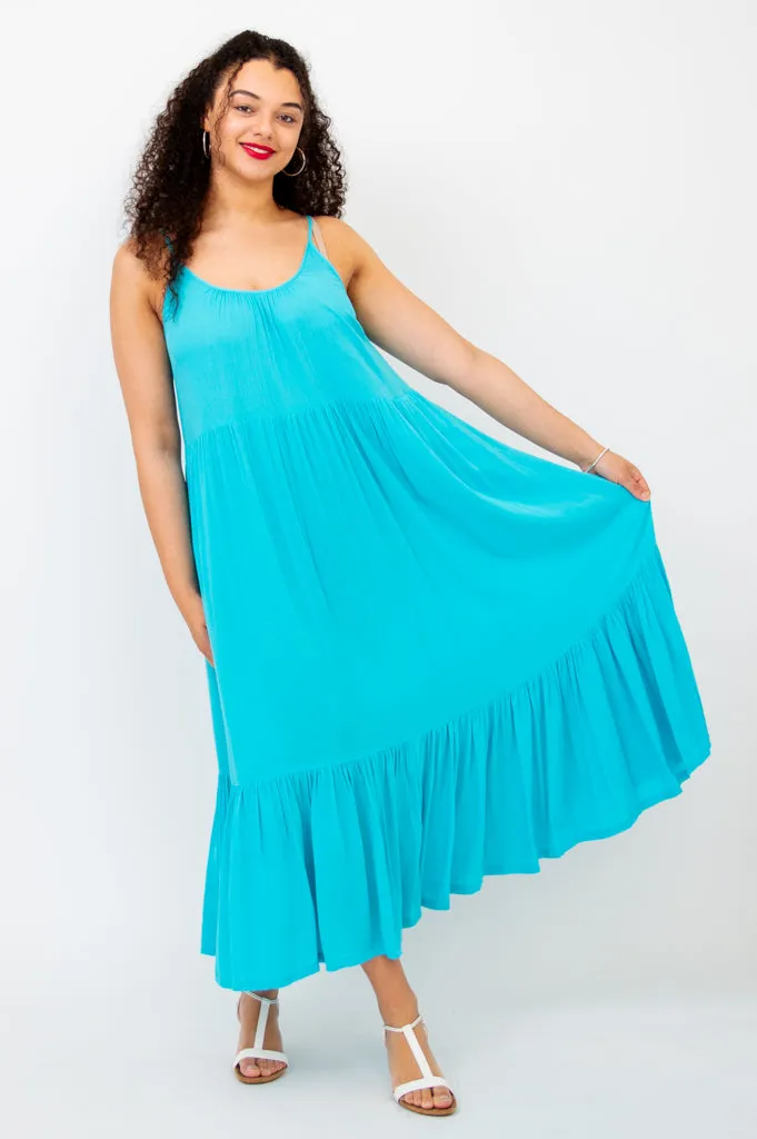 Boha Dress, Turquoise