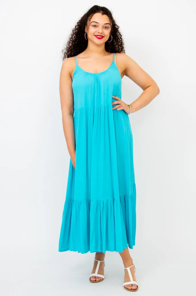 Boha Dress, Turquoise