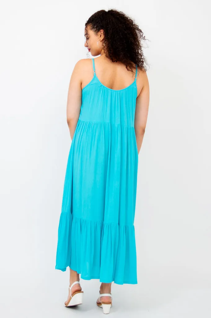 Boha Dress, Turquoise