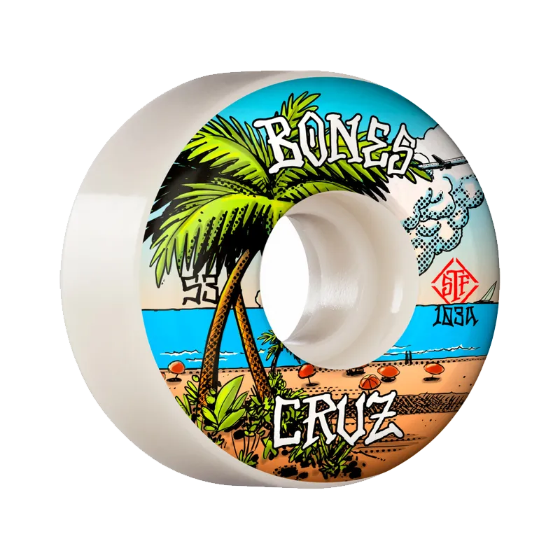 BONES WHEELS (JEU DE 4) STF V2 LOCKS CRUZ BUENA VIDA 53MM