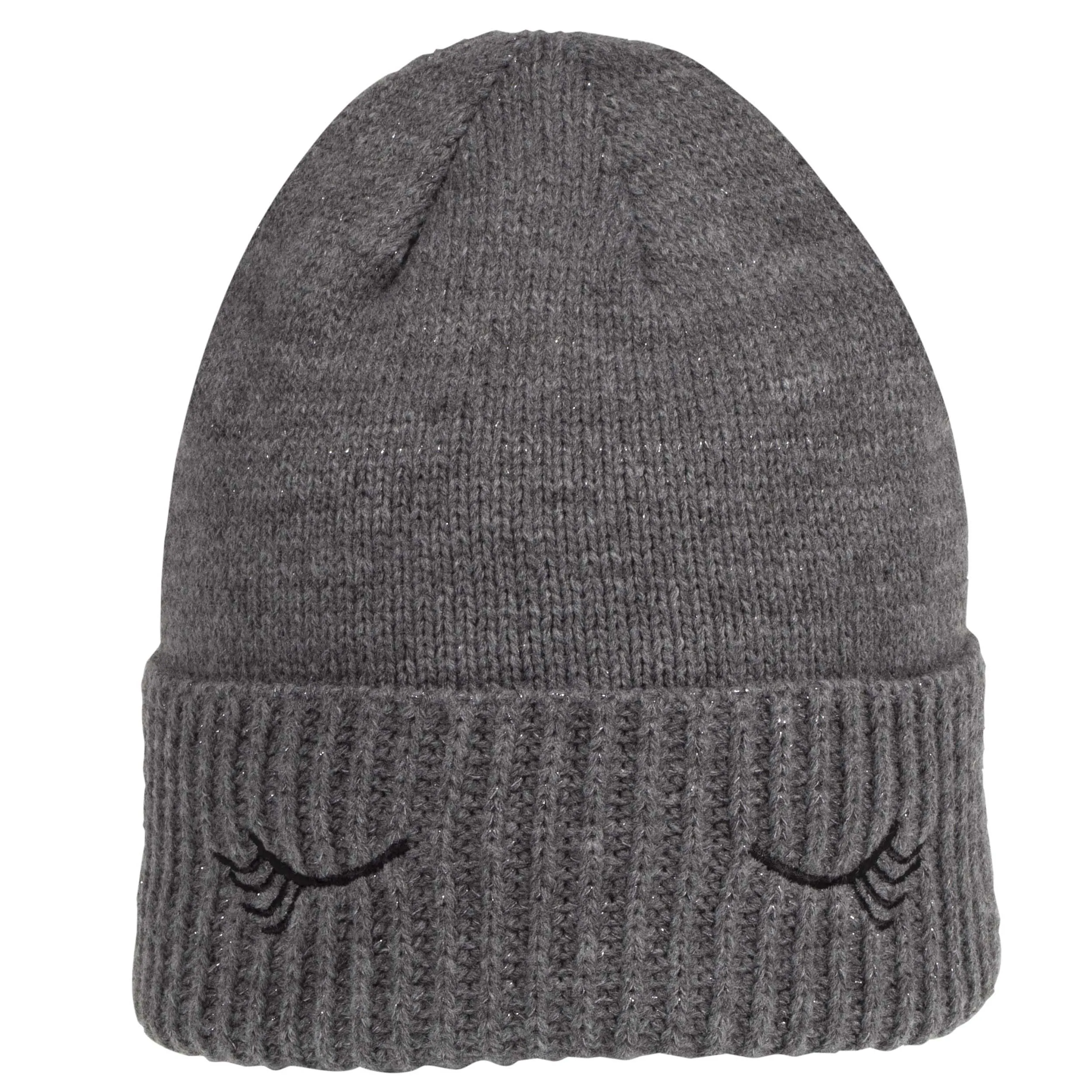 Bonnet Broderie Cils 10/12 ans Gris