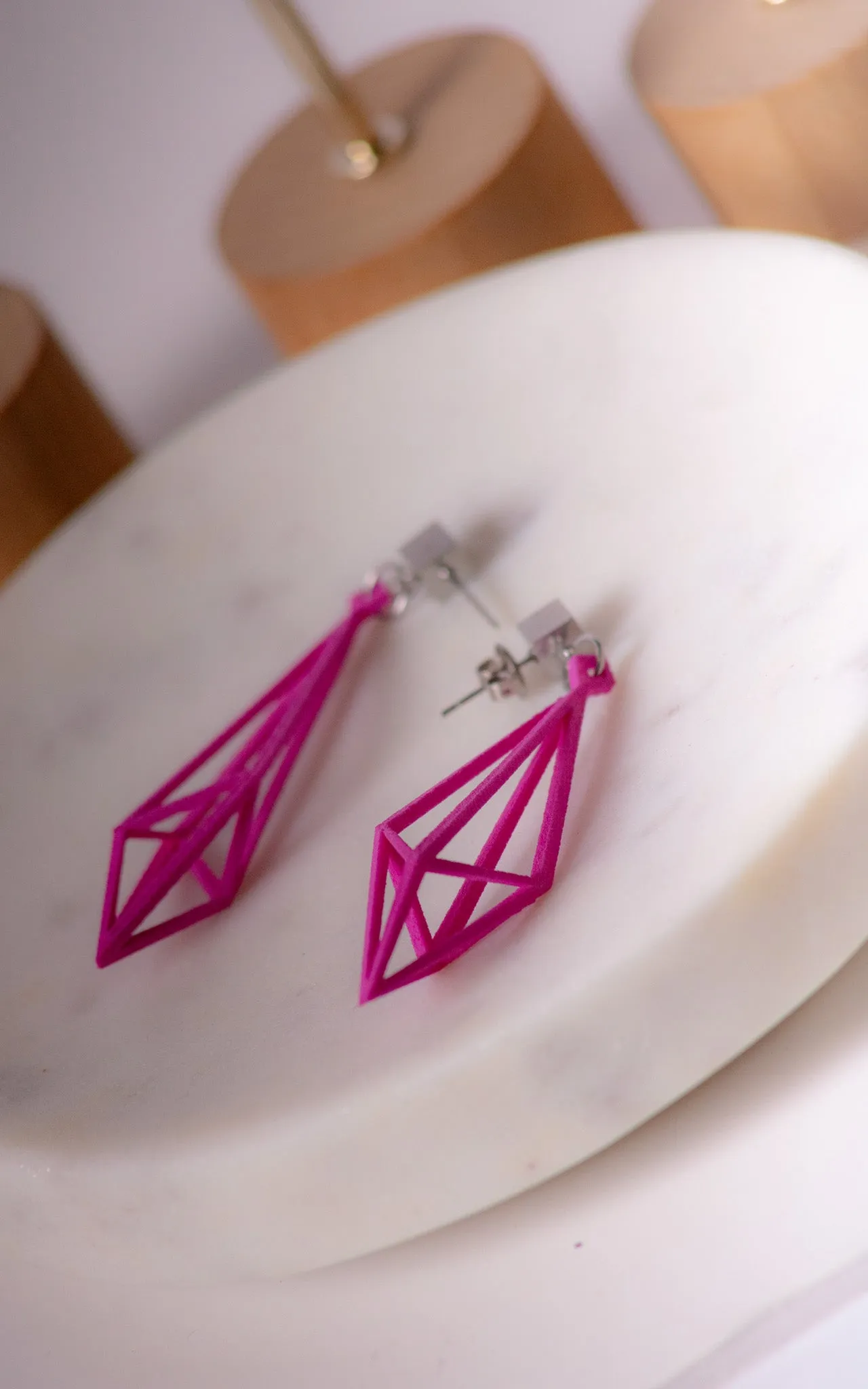 Boucles d'oreilles géométriques et CUBE I GEO