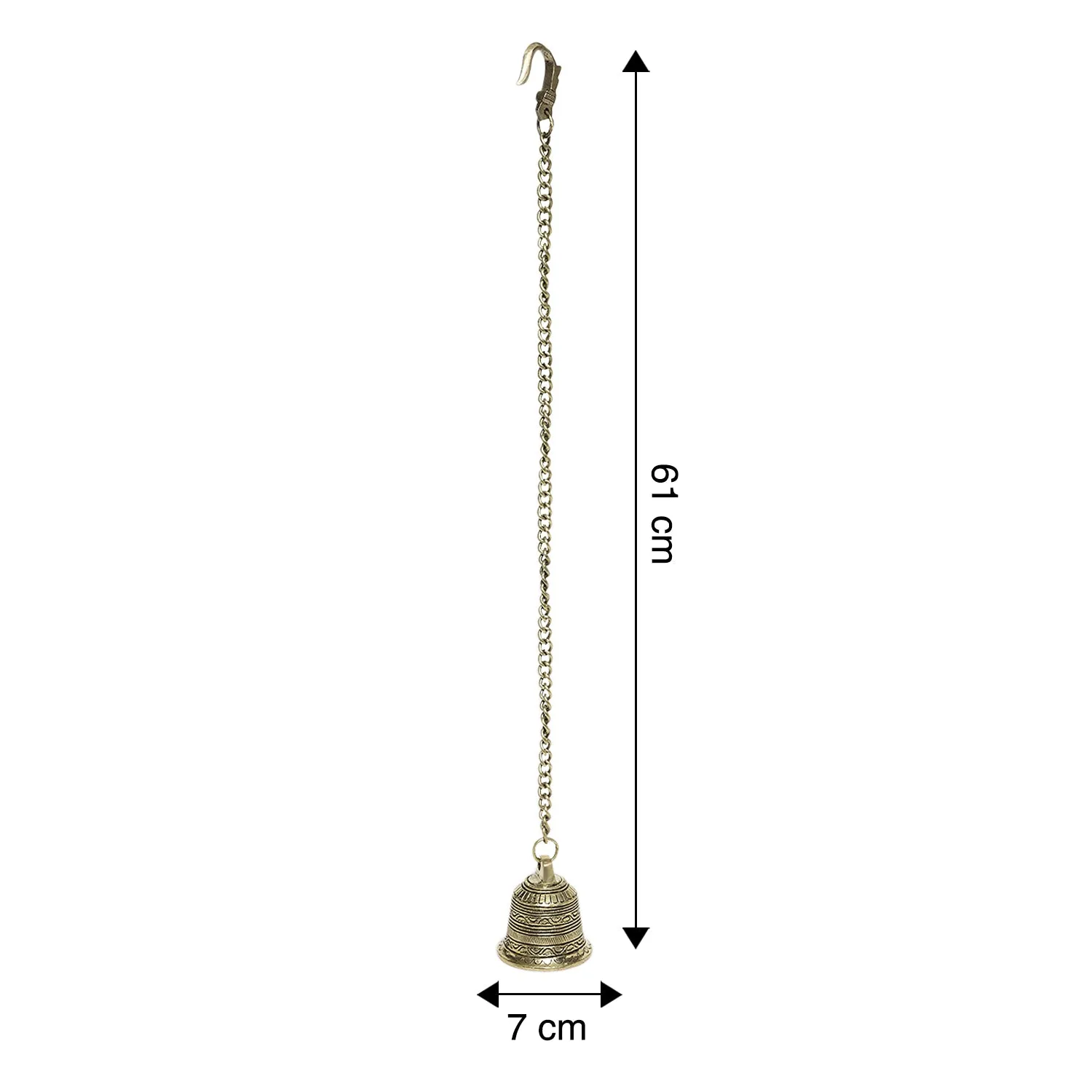 Brass Engraved Temple Bell - 3 in