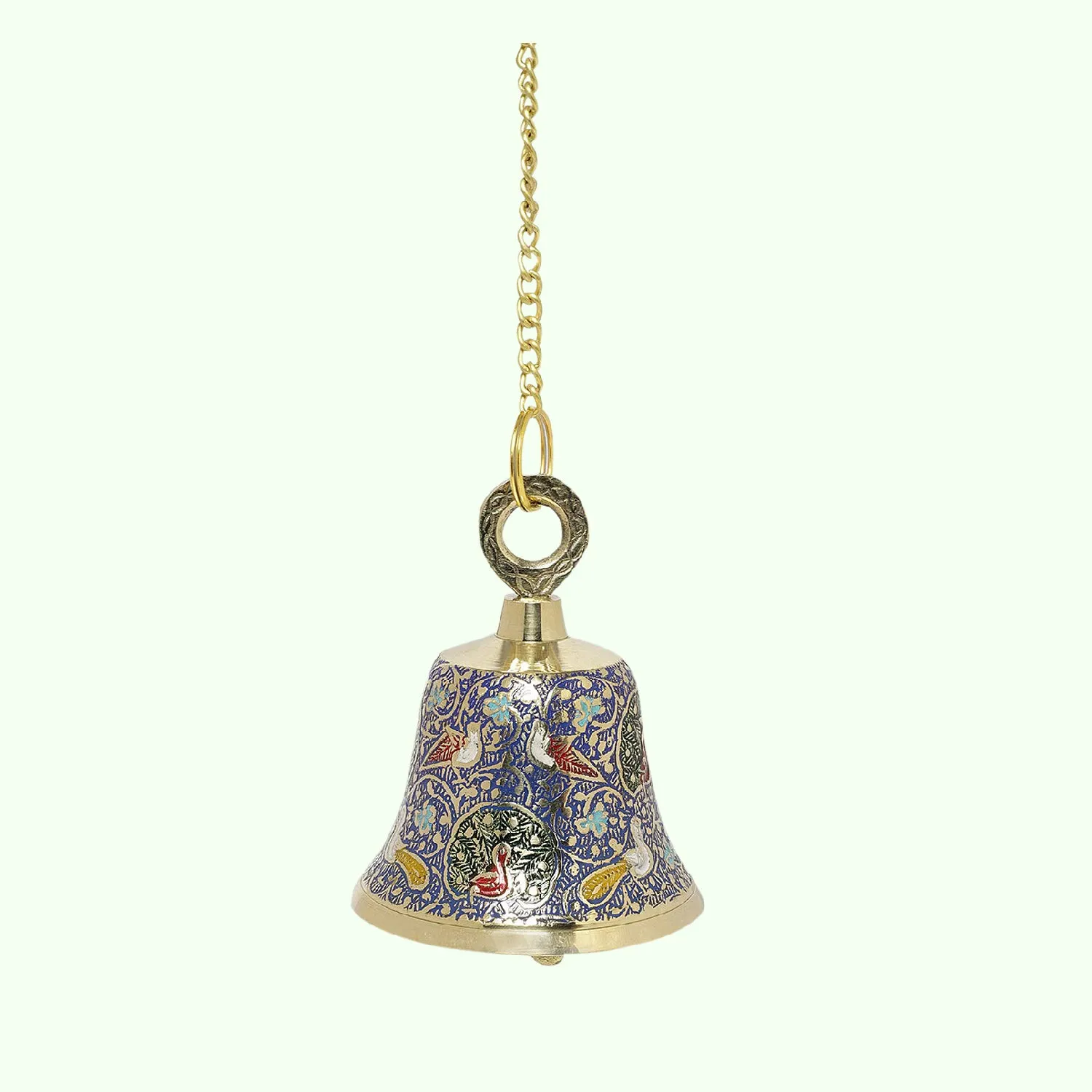 Brass Engraved Temple Bell Small (Assorted Designs)