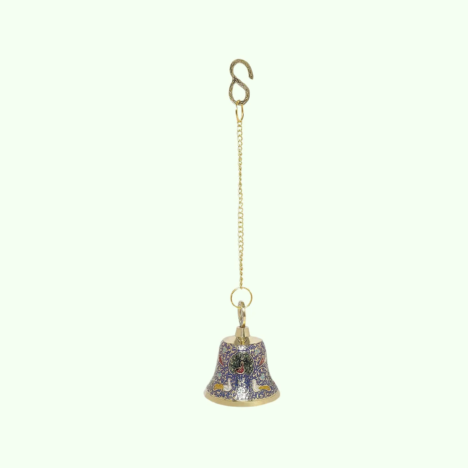 Brass Engraved Temple Bell Small (Assorted Designs)