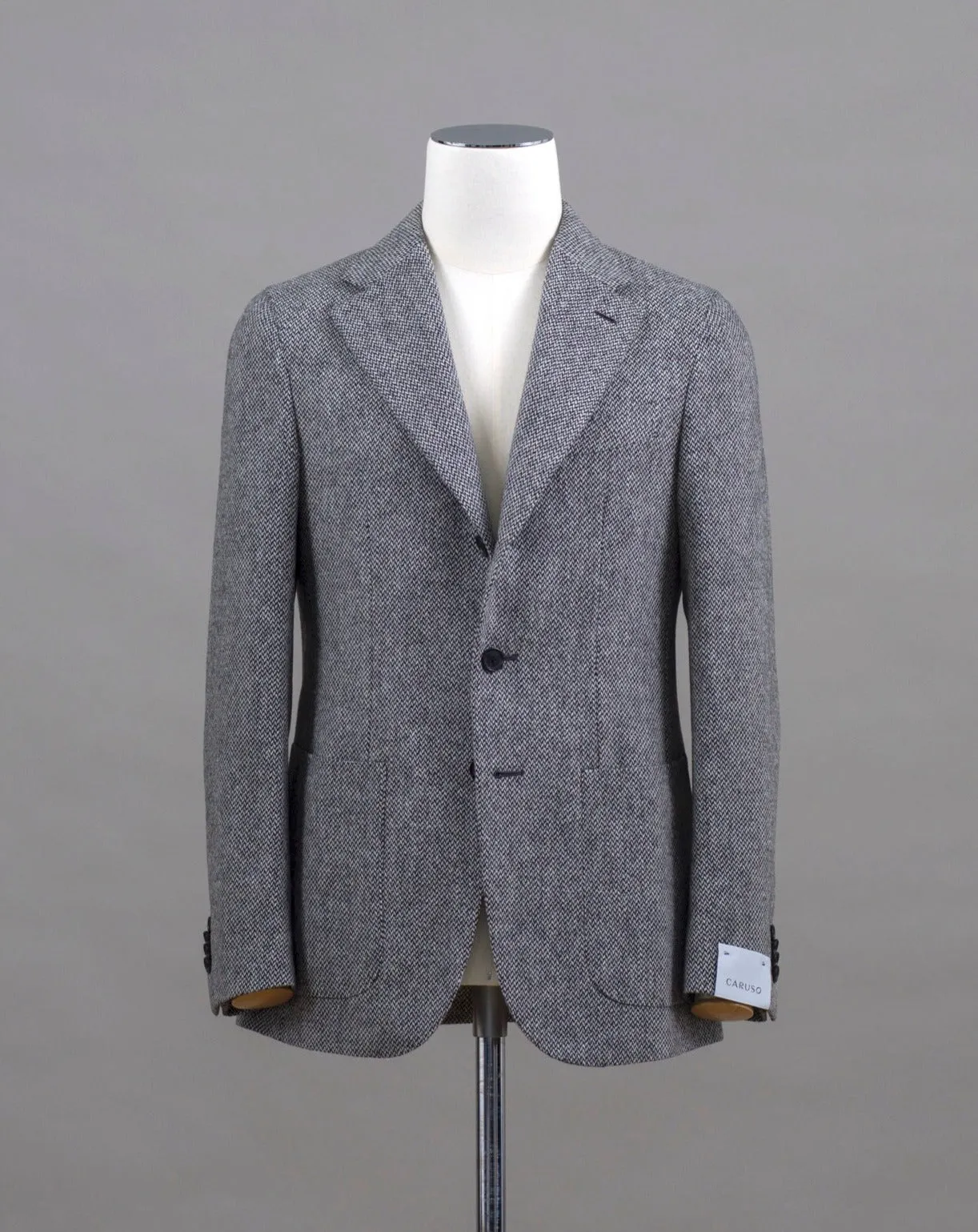 Caruso Soft Tweed Jacket / Light Grey