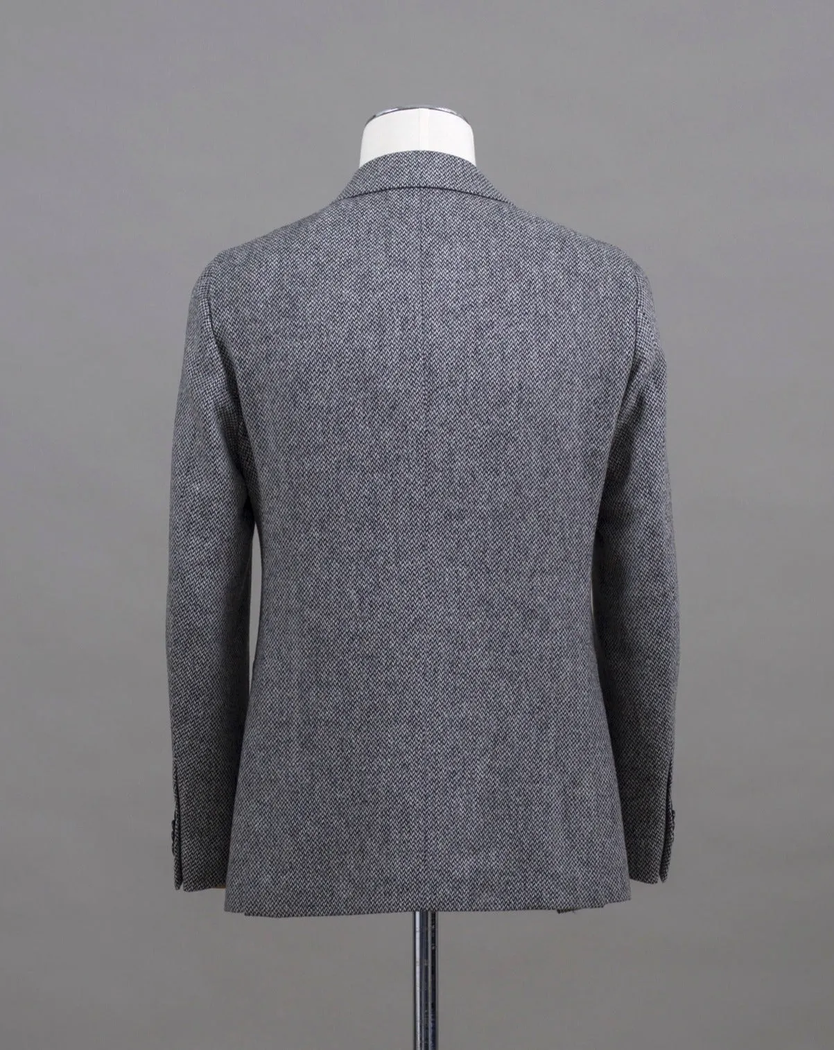 Caruso Soft Tweed Jacket / Light Grey