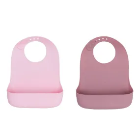 Catchie Bibs® 2.0 - Dusty Rose & Powder Pink