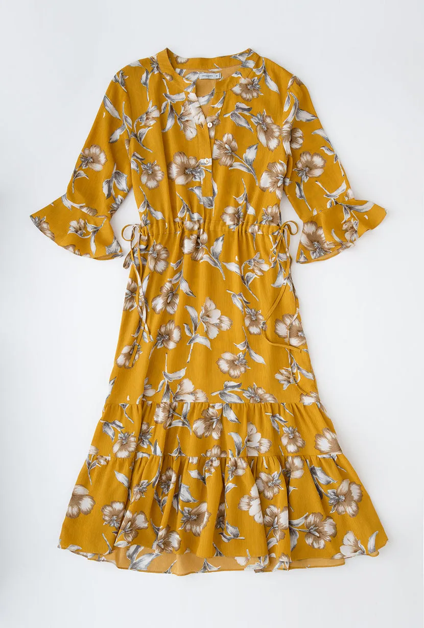 Celina Dress - Mustard