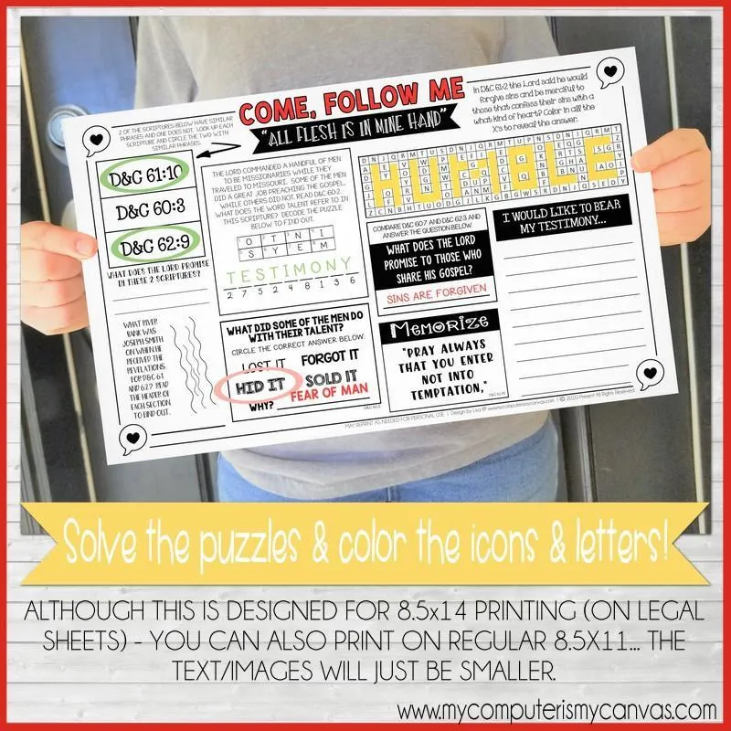 CFM D&C Placemat Activity Sheets {JUNE 2021} PRINTABLE