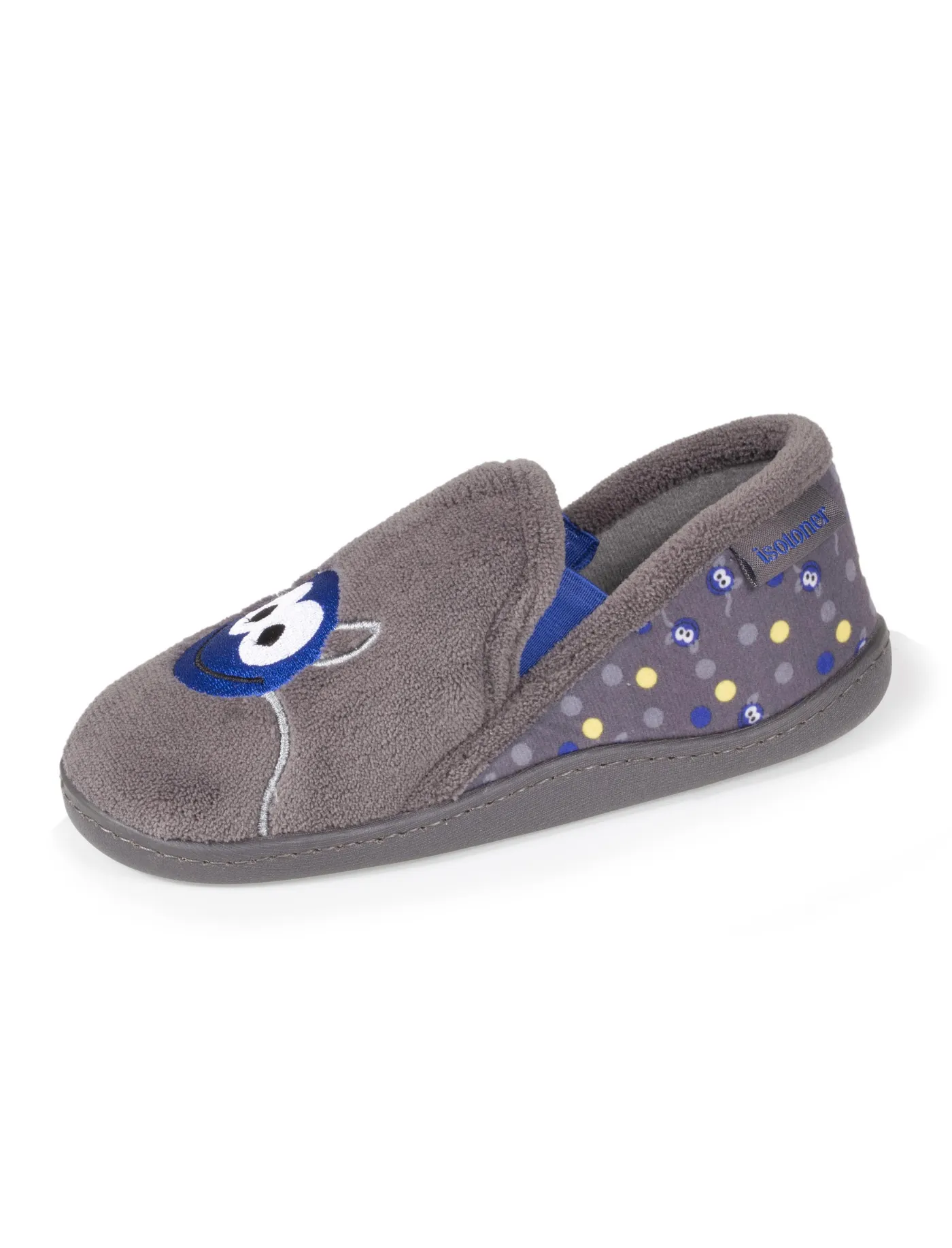 Chaussons mocassins Enfant Gris Monstre