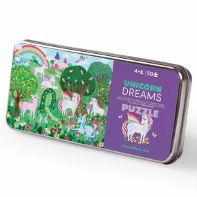 Crocodile Creek 50 Piece Tin Puzzle - Unicorn Dreams