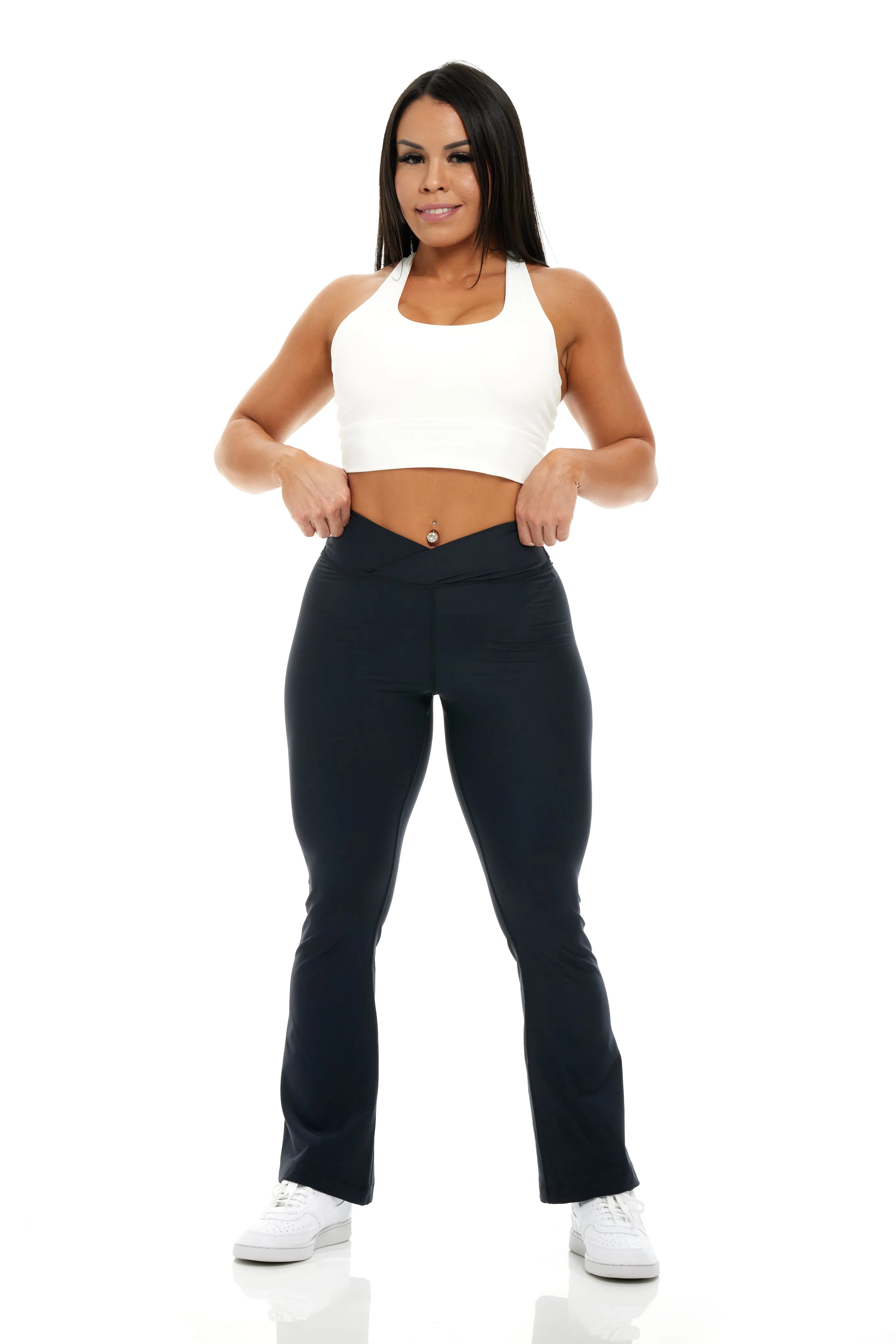 Curve-V Cargo Flare Leggings