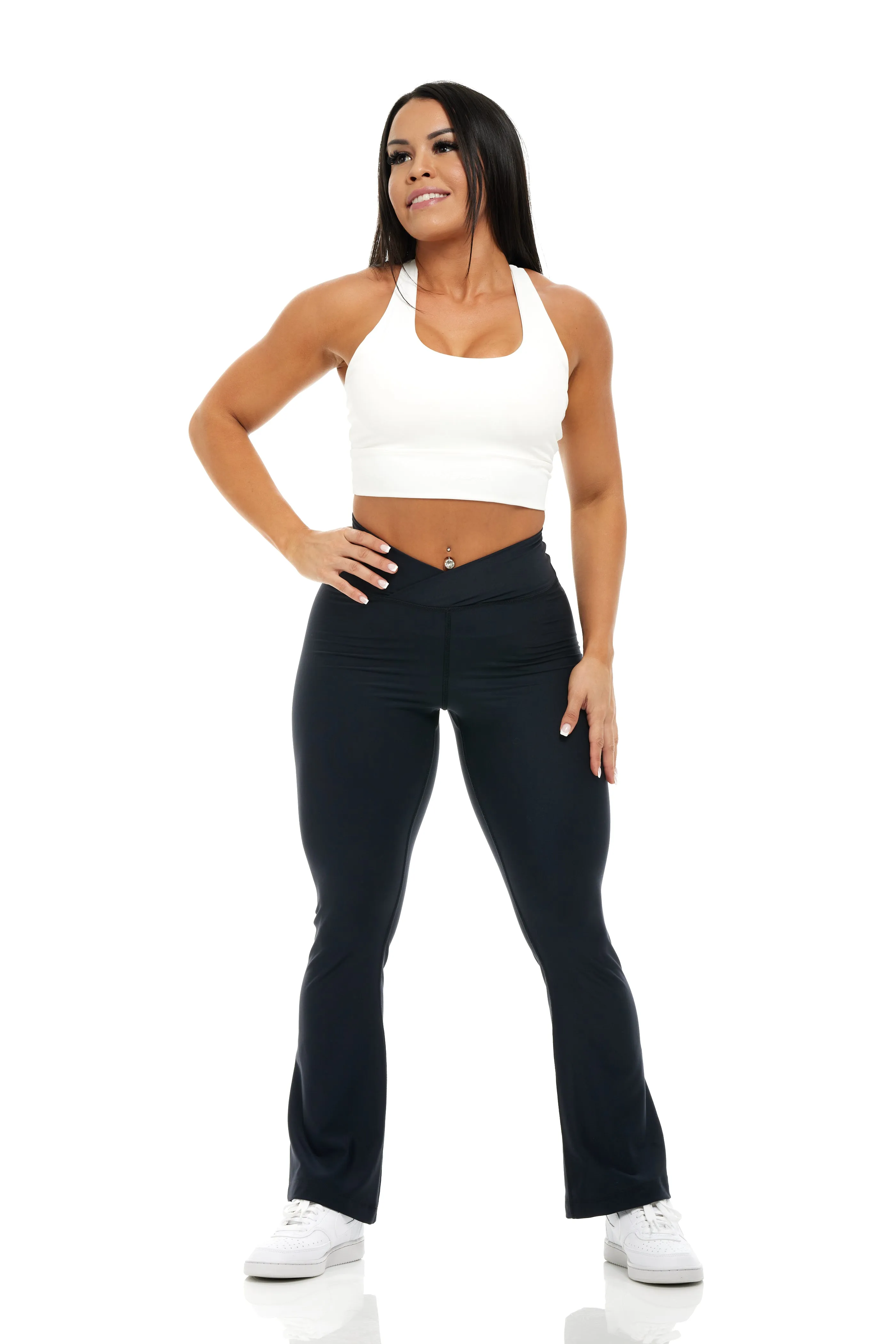 Curve-V Cargo Flare Leggings