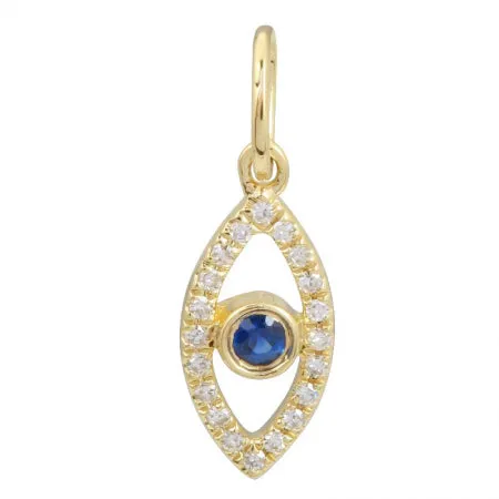 Diamond Open Evil Eye Charm