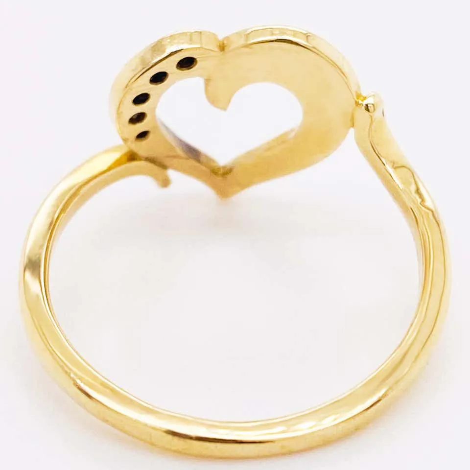 Diamond Open Heart Ring