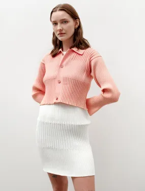 Fluted Cardigan 2 Salmon