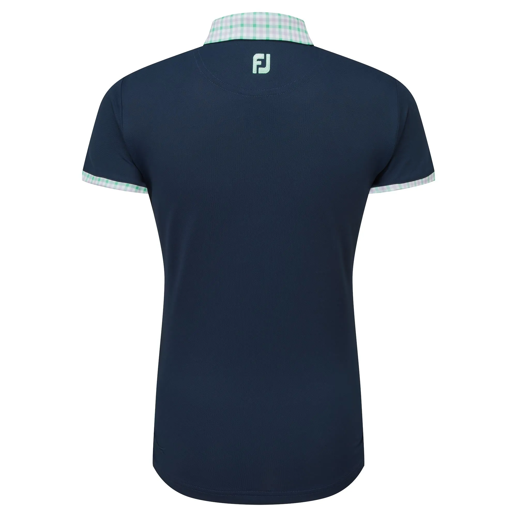 FOOTJOY polo femme gingham trim navy