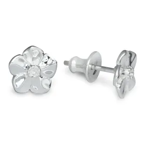 Forget-Me-Not Silver Stud Earrings