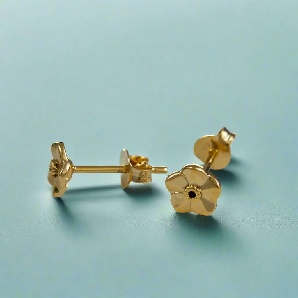 Forget-Me-Not Tiny Gold Vermeil Stud Earrings