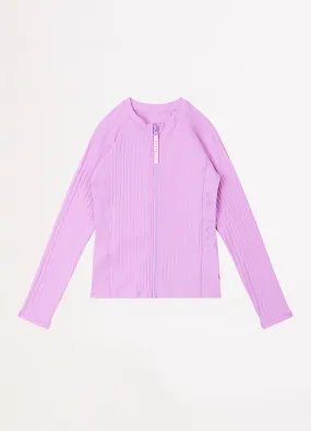 Girls Summer Essential Long Sleeve Rashie - Violet