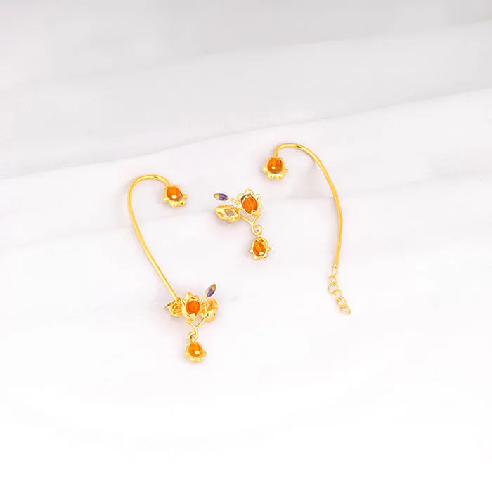 Golden Classic Bell Mallow Convertible Earrings