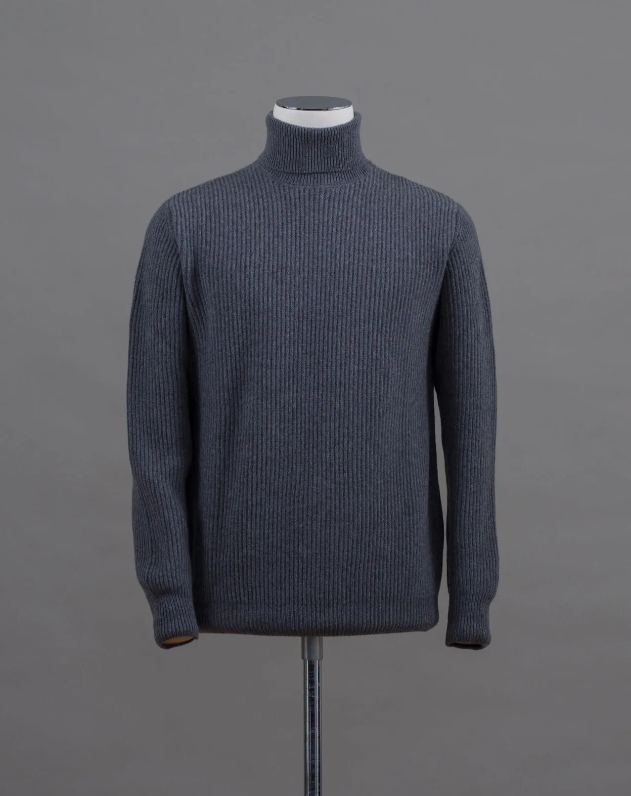 G.R.P. Firenze Wool & Cashmere Roll Neck / Grey