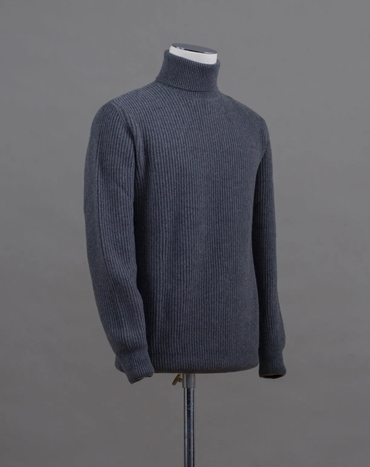 G.R.P. Firenze Wool & Cashmere Roll Neck / Grey