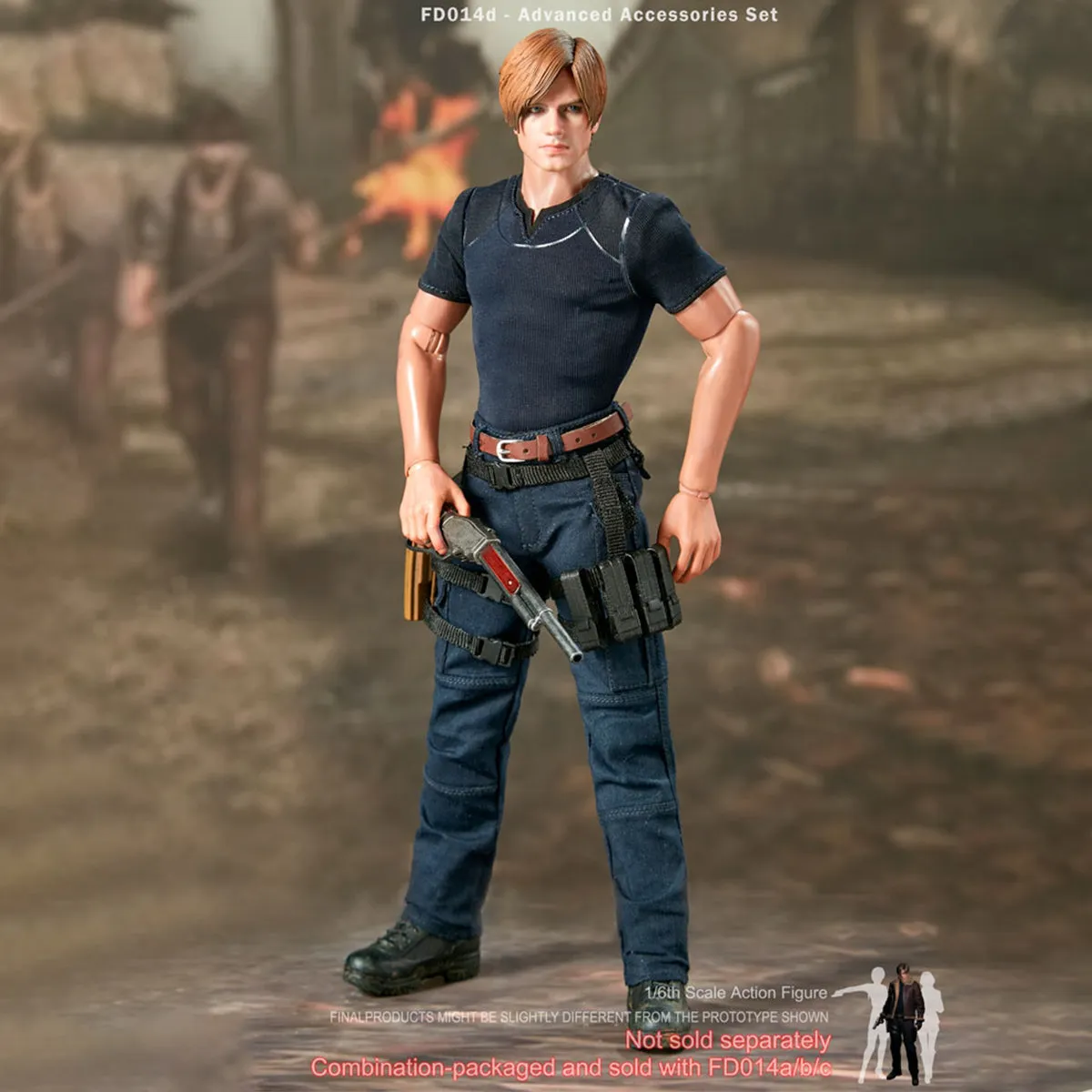 HiPlay Hot Heart Zombie Killer Kennedy Action Figure Battle Outfit Upgrade Version